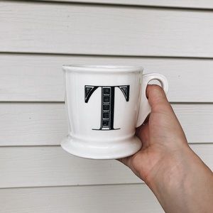 LETTER “T” ANTHROPOLOGIE MUG